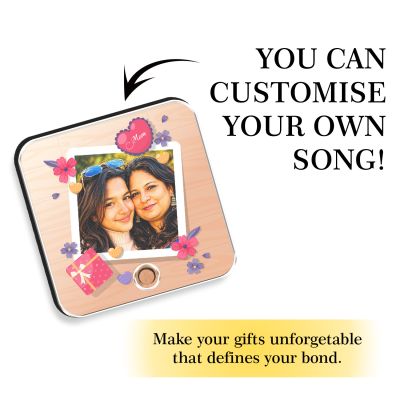 Personalized Mom Photo Musical Fridge Magnet with Speaker Rechargeable Gift